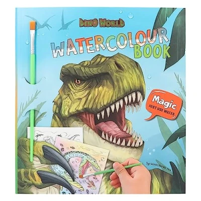Afbeelding van Depesche Dino World waterverf kleurboek