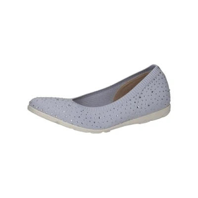 Afbeelding van Caprice Ballerina&#039;s, Dames, Maat: 38, Lt blue knit Textiel