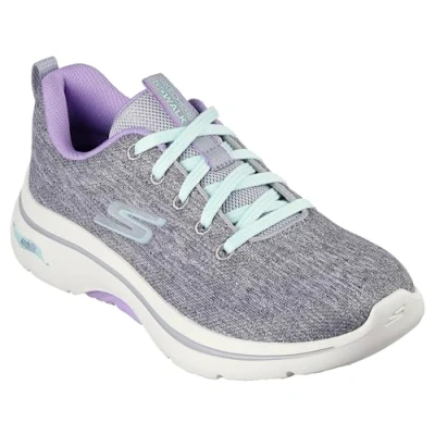 Afbeelding van Skechers Go Walk Arch Fit 2.0 Vivid Sunset damessneakers, grijs.