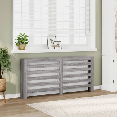 Afbeelding van Radiatorombouw 175x20x82 cm bewerkt hout grijs sonoma eiken