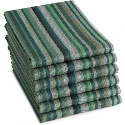 Afbeelding van DDDDD 6x Theedoek Over the rainbow 60x65 cm Groen Set van 6 stuks
