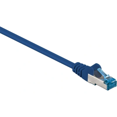 Afbeelding van goobay Verbindingskabel RJ 45 (M) naar 5 m SFTP, PiMF CAT 6a halogeenvrij, gevormd blauw