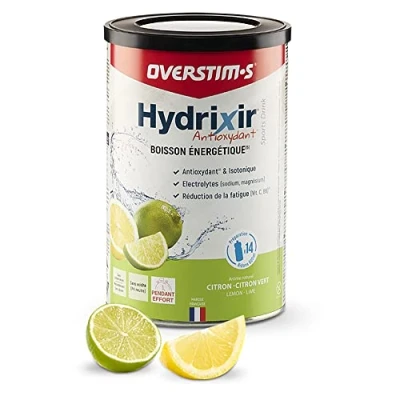 Afbeelding van OVERSTIM.s Antioxidant Hydrixir Drink Energiedrank voor sport Elektrolyten (natrium, magnesium) Vitaminen (B1, B6, C, E) Vermindering van vermoeidheid (Citron Limoen, 600 g)