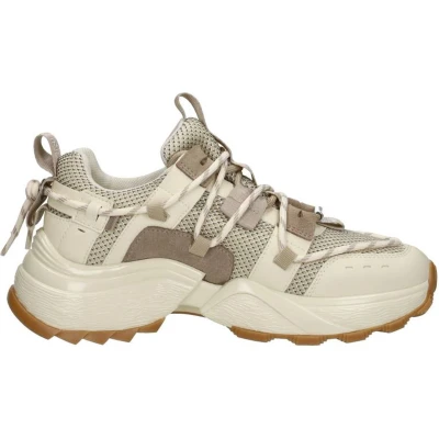 Afbeelding van Steve Madden Tazmania Sneakers laag, Dames, Maat: 36, Tan/bone Leer/ synthetisch