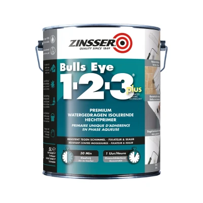 Afbeelding van Rust oleum zinsser bulls eye 1 2 3 plus primer liter, wit, blik