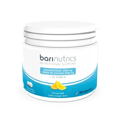 Afbeelding van Metagenics Barinutrics Calciumcitraat Kauwtabletten 90TB