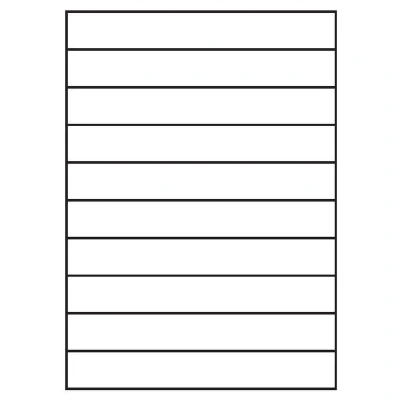 Afbeelding van A4 etiketten 200 x 28 mm wit (100 vel)