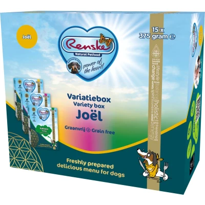 Afbeelding van Renske Variatiebox Joël Hondenvoer Kip Lam Kalkoen 15x375 g Graanvrij