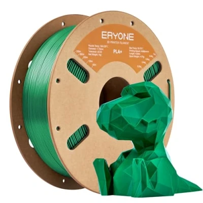 Afbeelding van ERYONE PLA Plus filament 1,75 mm PLA+ 3D printer +/ 0,03 mm, 1 kg, spoel groen