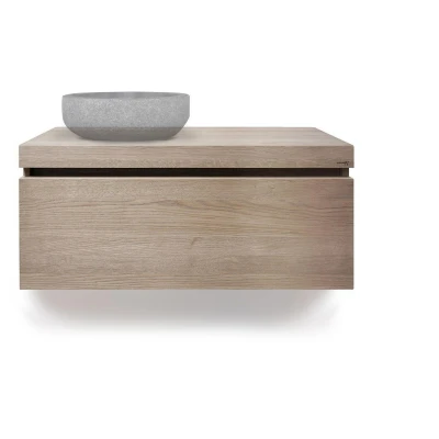 Afbeelding van LoooX Wooden Drawer BoX ladenkast met 1 lade 100x45x46cm softclose eiken old grey