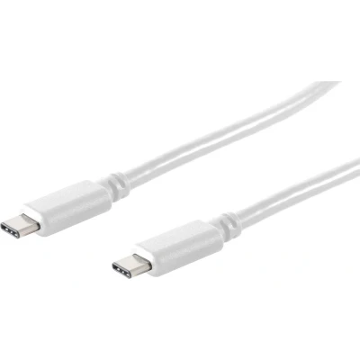 Afbeelding van USB C naar kabel USB3.2 (tot 10 Gbit/s) PD tot 20V/3A / wit 1,5 meter