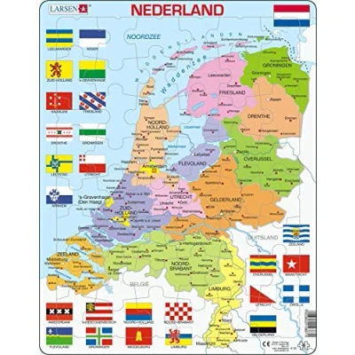 Afbeelding van Larsen Legpuzzel Maxi Nederland Junior Karton 48 Stukjes