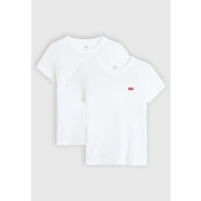 Afbeelding van Levi&#039;s Essential T shirt (2 stuks) Women&#039;s L Veelkleurig / 2 Pack Tee White + &amp;