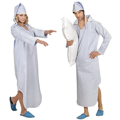 Afbeelding van WIDMANN MILANO PARTY FASHION Slaapwandelkostuum, nachtjapon, nachtmuts, maskerkostuums