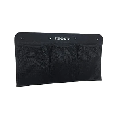 Afbeelding van Easysac FixPockets Opbergnet in de vorm van zakken, om te bevestigen zonder boren, voor bedrijfsvoertuigen, campers, boten enz. 3 zakken 45 x 25 cm