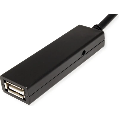 Afbeelding van VALUE USB 2.0 Verleng kabel met actieve Repeater, A C, zwart, 15 m