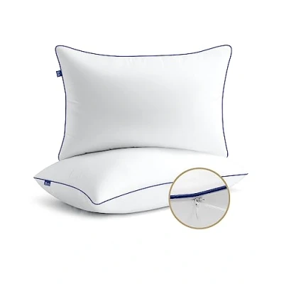 Afbeelding van BedStory Set van 2 kussens, 60 x cm, in hoogte verstelbaar, hypoallergeen, machinewasbaar
