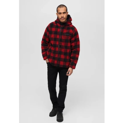 Afbeelding van Brandit Worker Fleecejas, Heren, Maat: XL, Red/black