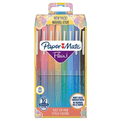 Image de Pochette de 16 stylos feutres Paper Mate Flair Original