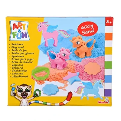 Afbeelding van Simba Art&amp;Fun Speelzand Set Eenhoorn 3x200g Zand Accessoires