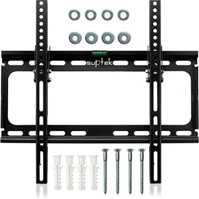 Afbeelding van Suptek Kantelbare tv muurbeugel voor 26 55 inch lcd led schermen, VESA Max 400 x mm, maximale capaciteit van 45 kg,