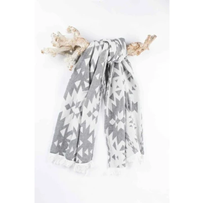 Afbeelding van Hamamdoek Kelim Antracite 170x85cm van Call it Fouta!