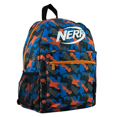 Afbeelding van Nerf Backpack Kids Gecamoufleerde tas voor jongens of meisjes, Meerkleurig, Rugzak