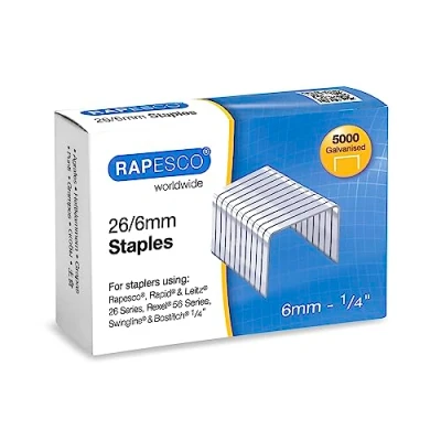 Image de Rapesco S11662Z3 Agrafes Galvanisées 26/6mm (No.56), Lot de 5000