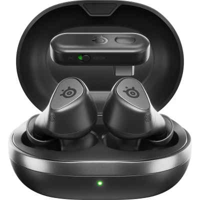 Afbeelding van SteelSeries Arctis GameBuds X Zwart Draadloze gamingoordopjes 2,4 GHz en Bluetooth 5.3 ANC/Transparency modus IP55 waterbestendigheid 40 uur accuduur Draadloos opladen Xbox, PS5, PC &amp; Mobiel