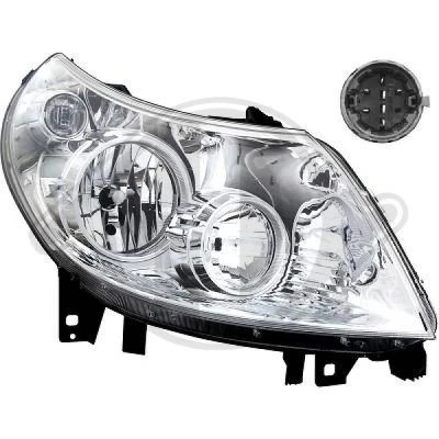 Afbeelding van DIEDERICHS 3484180 Koplampen rechts H1, H1/H7, H7 FIAT: Ducato III Van, Platform / Chassis, Minibus, CITROËN: Relay II Van