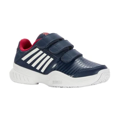 Afbeelding van K Swiss Court Express Strap Omni Chaussures de tennis pour garçon, Bleu opale blanche Lollipop, 33 EU