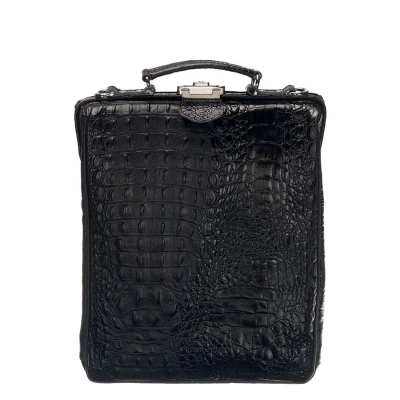 Afbeelding van Mutsaers On The Bag Leather backpack zwart croco