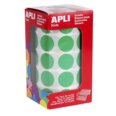 Afbeelding van Apli Kids 4862 rol met 1770 groene stickers, diameter 20