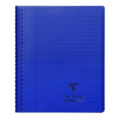 Afbeelding van Clairefontaine 356801C Koverbook spiraal schrift 17x22 cm 160 uitneembare gelijnde pagina&#039;s met kantlijn wit papier 90 g willekeurige kleur polypro cover