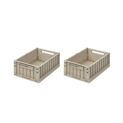 Afbeelding van Liewood Weston kratje sandy set van 2 Maat Medium 25 cm x 18 9,5 36 13,5 Opbergers