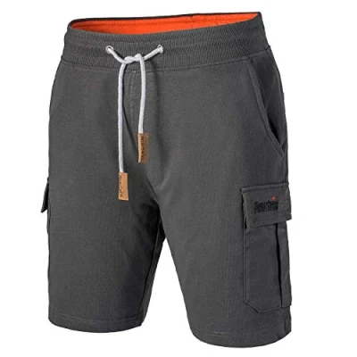 Afbeelding van Mount Swiss cargo shorts heren I Moderne katoenen bermuda voor met 6 zakken &amp; klittenband resp. ritssluiting vrije tijd broek kort in klassieke kleuren maat S 6XL, antraciet, M