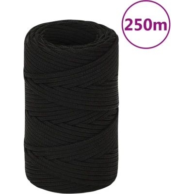Afbeelding van VidaXL Werktouw 2 mm 250 m polyester zwart
