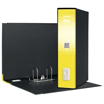Afbeelding van Rexel D26206 ringband Foolscap Zwart, Geel