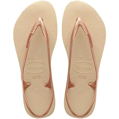Afbeelding van Havaianas Dames Sunny Platte sandalen, 36/42 EU, zandgrijs, 39/40 EU