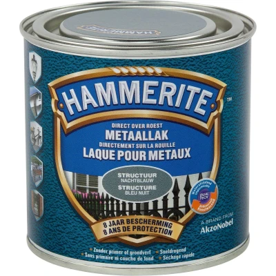 Afbeelding van Hammerite Metaallak Structuur Nachtblauw 0.25L