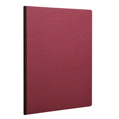 Afbeelding van Clairefontaine 791462C Notitieboek, A4, gelinieerd linnen, met rand, 96 vellen, Rood