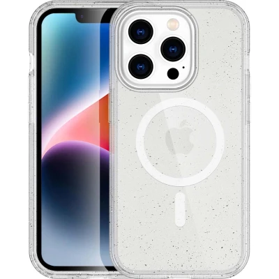 Afbeelding van imoshion Hoesje Geschikt voor iPhone 14 Pro Sparkle Backcover MagSafe Transparant