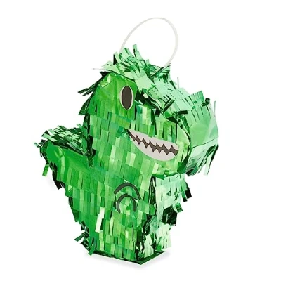 Afbeelding van Relaxdays mini pinata dino dinosaurus piñata verjaardag zelf opvullen glanzend