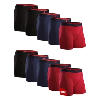 Afbeelding van DANISH ENDURANCE Boxershorts Bamboe Viscose Heren Ondergoed ultiem draagcomfort 10 pack Meerkleurig Maat 3XL