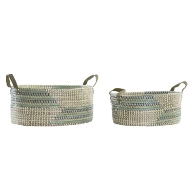 Afbeelding van Basket spelset DKD Home Decor Tropisch (45 x 35 18 cm)
