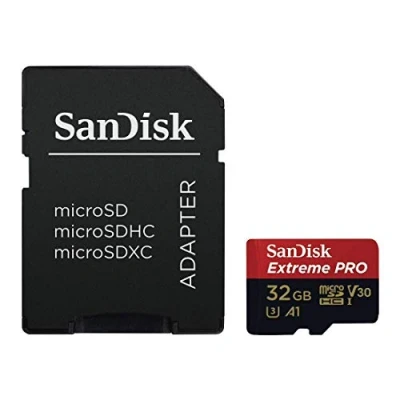 Image de Carte microSDHC SanDisk Extreme® Pro 32 GB Class 10 UHS I 3 v30 Video Speed avec adaptateur SD Standard de puissance A1