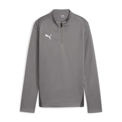 Afbeelding van Puma teamgoal training 1/4 zip top in de kleur grijs.