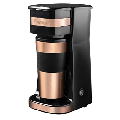 Image de Cafetière isotherme 2 tasses 750w cuivre Bestron ACM112CO