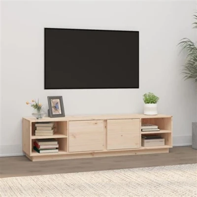 Afbeelding van Tv meubel 156x40x40 cm massief grenenhout
