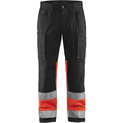 Afbeelding van Blaklader Werkbroek met stretch High Vis 1551 1811 Zwart/High Rood